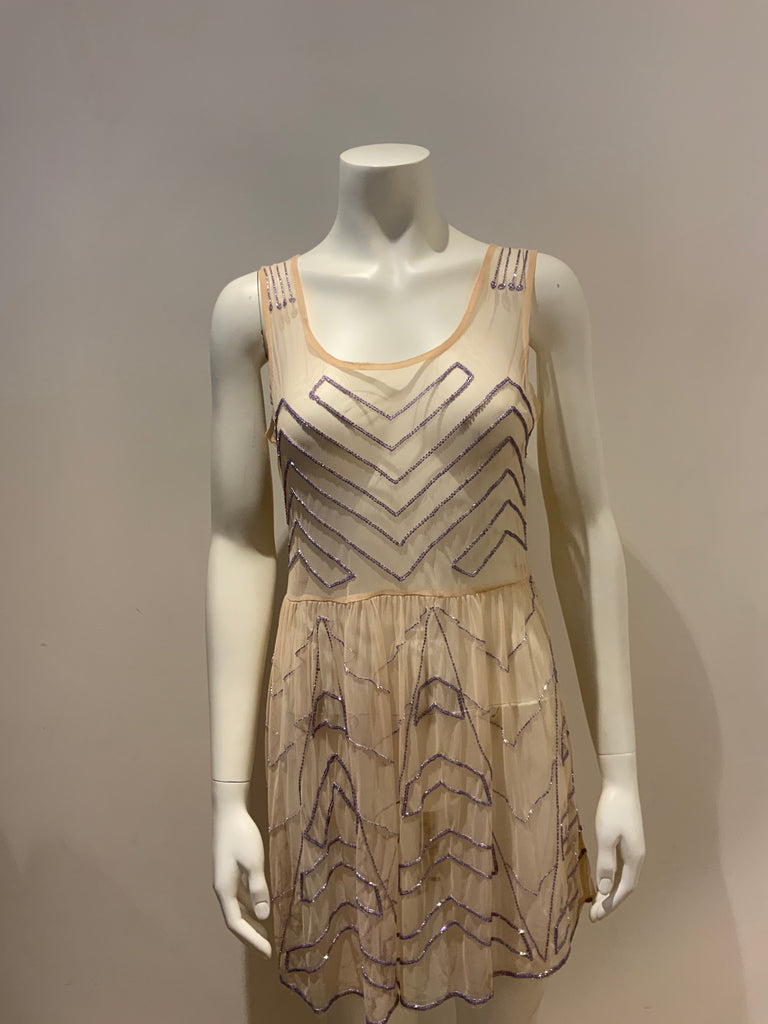 FREE PEOPLE sheer embellished beaded slip dress Size S small ladies Afashionistastore FREE PEOPLE sheer embellished beaded slip dress Size S small ladies Afashionistastore