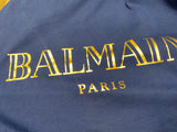 Balmain Logo Cotton blue sleeveless logo print cotton t-shirt Size F 36 S small ladies