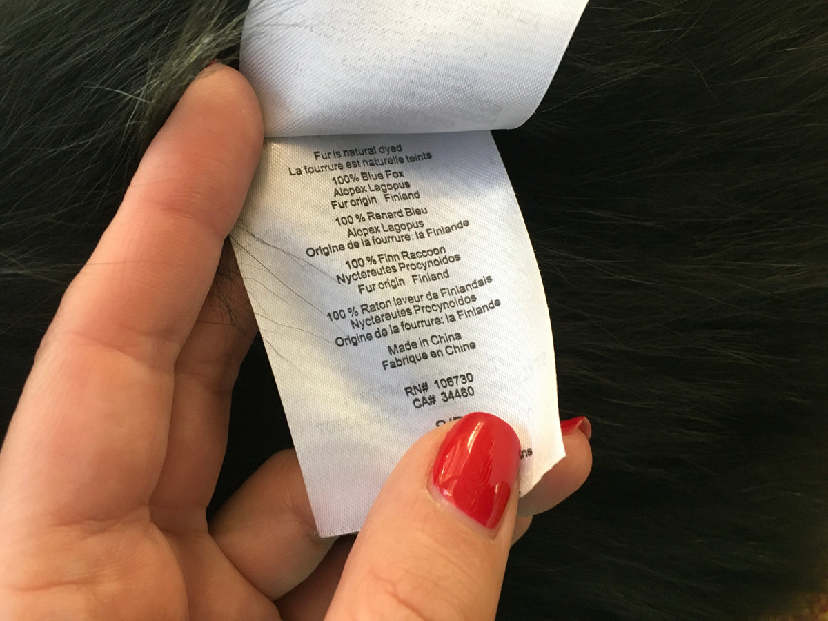 VINCE Women's Green Black Spruce Fox Fur Vest Gilet US 6 UK 10  Ladies