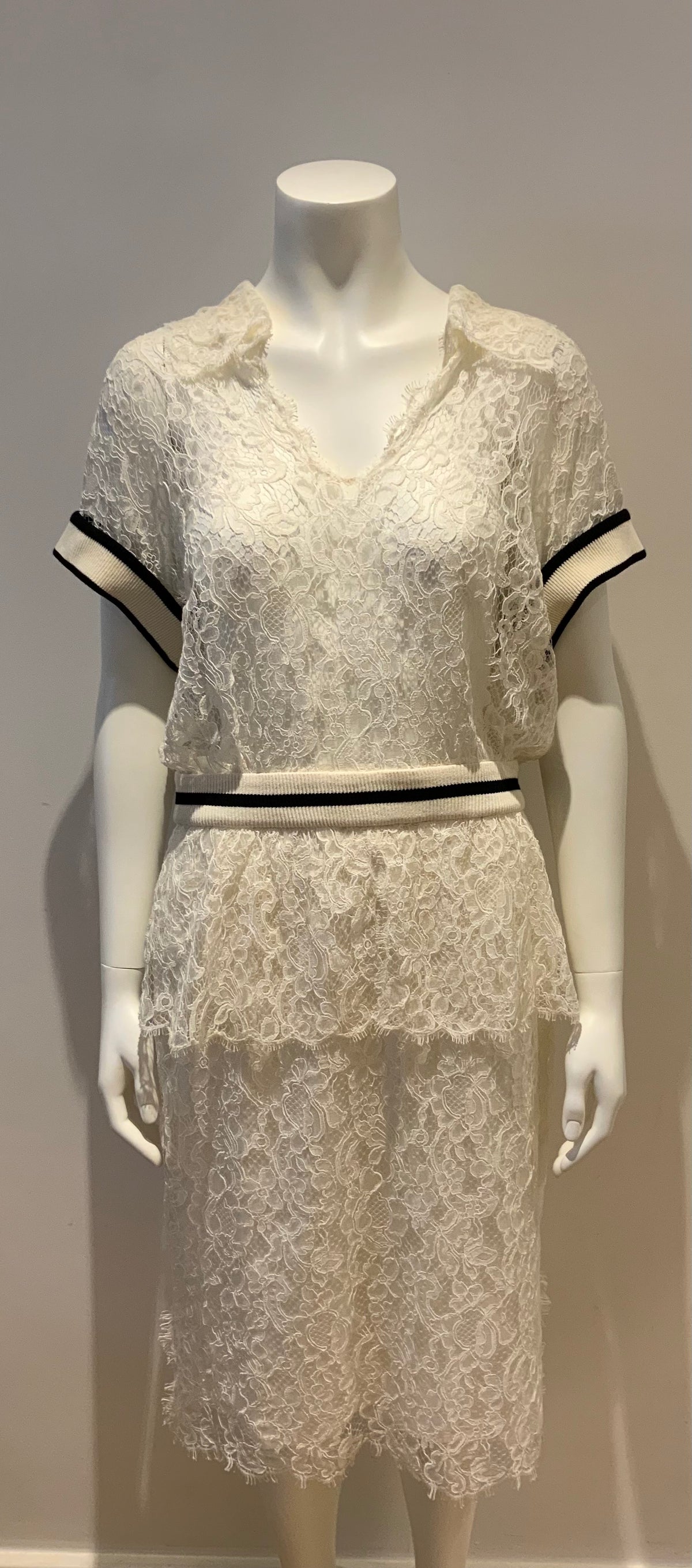 Chanel 2017 Lace Long Dress Amazing F 44 UK 14 US 12 ladies