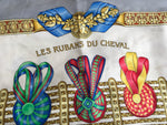 Hermès HERMES SCARF Les Rubans du Cheval Silk Scarf Created By Joachim Metz 1993 Ladies