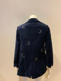 Zadig & Voltaire's Viva Velours Navy Velvet Blazer Jacket Size F 34 ladies