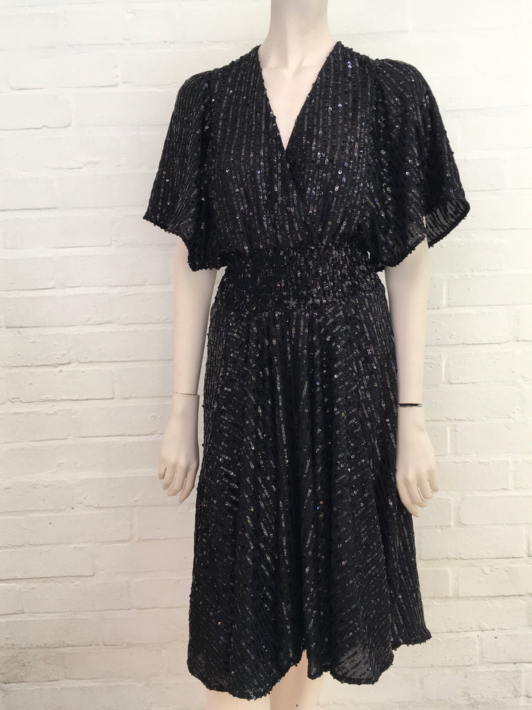 MAJE Sequin-embellished midi dress Size 3 L large ladies Afashionistastore MAJE Sequin-embellished midi dress Size 3 L large ladies Afashionistastore