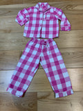 Gap Kids Pink Checked Pink Gingham Pyjama Set 4 years children
