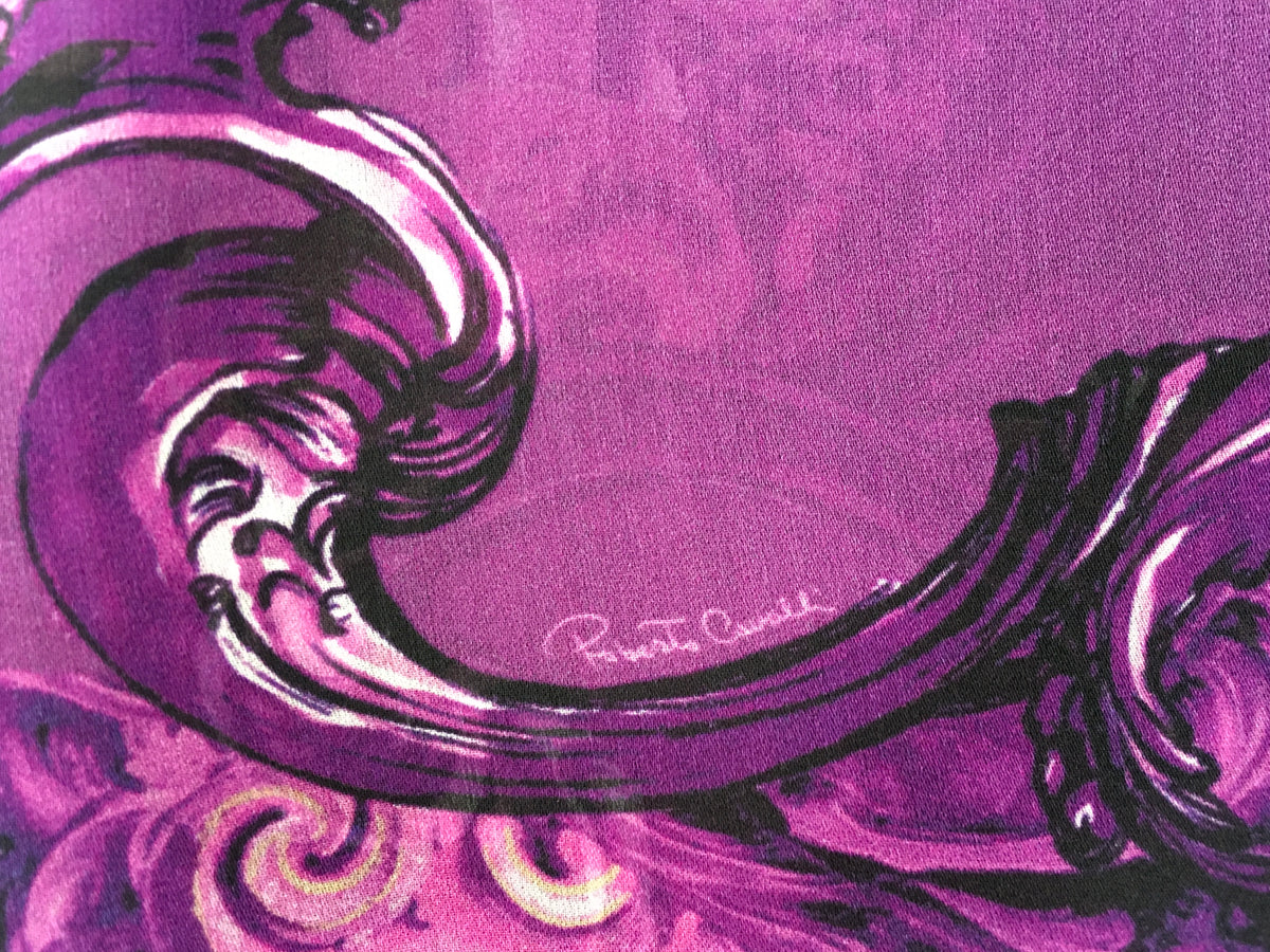 Roberto Cavalli RUNAWAY LARGE PAROTS PRINT SILK SCARF SHAWL AMAZING ladies