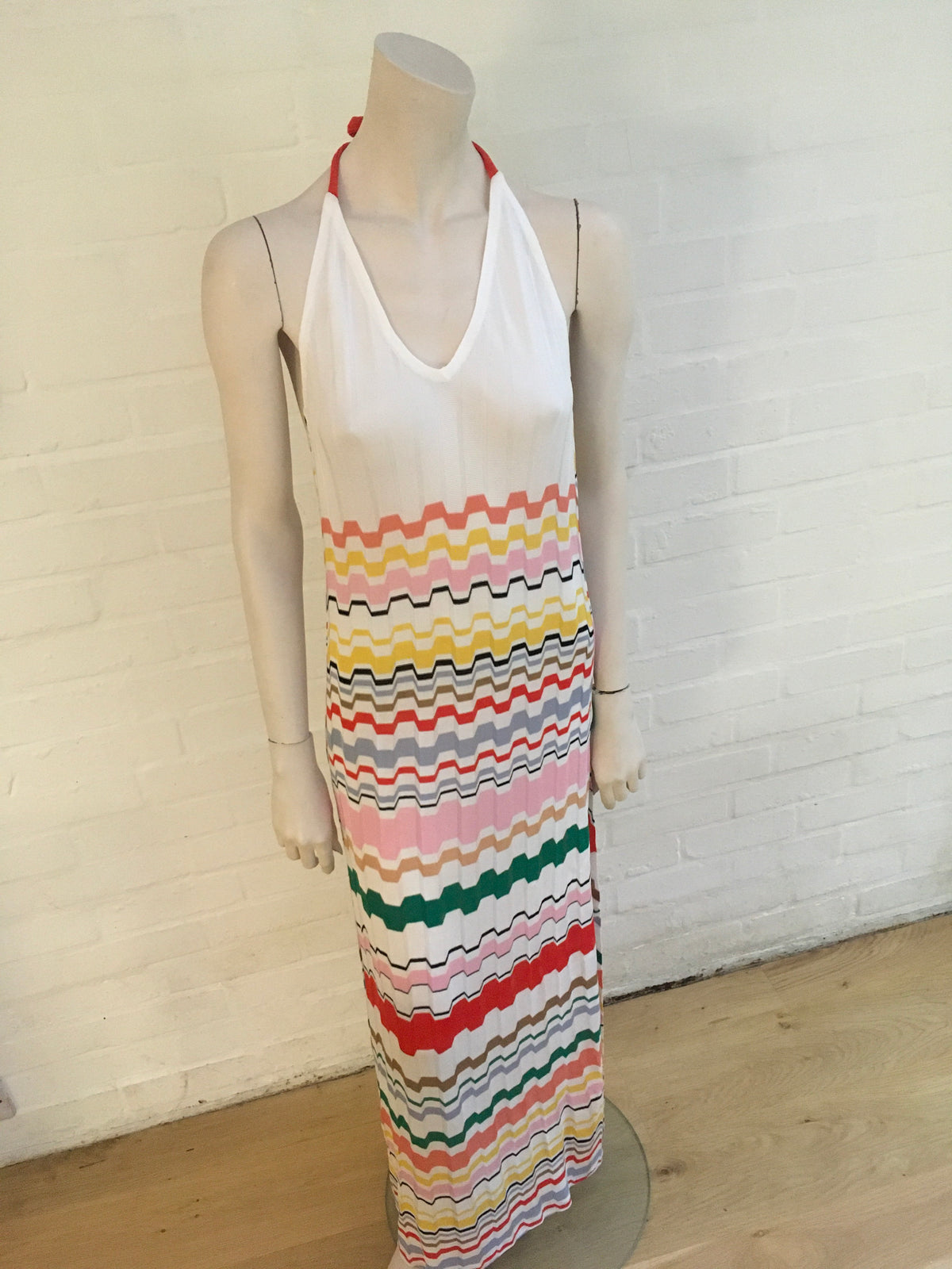 MISSONI MARE Geometric-knit maxi dress size I 44 UK 12 US 8  ladies