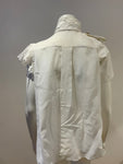 SACAI MOST WANTED HEAVY LACE ASYMMETRIC BLOUSE SHIRT SIZE XS ladies