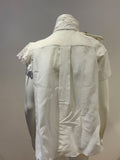 SACAI MOST WANTED HEAVY LACE ASYMMETRIC BLOUSE SHIRT SIZE XS ladies