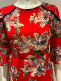 Pretty Little Thing Floral Red Dress Size UK 8 US 4 S small ladies