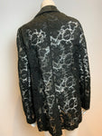 JASMINE DI MILO BLACK LACE BLAZER SIZE UK 14 US 10 EU 42 ladies