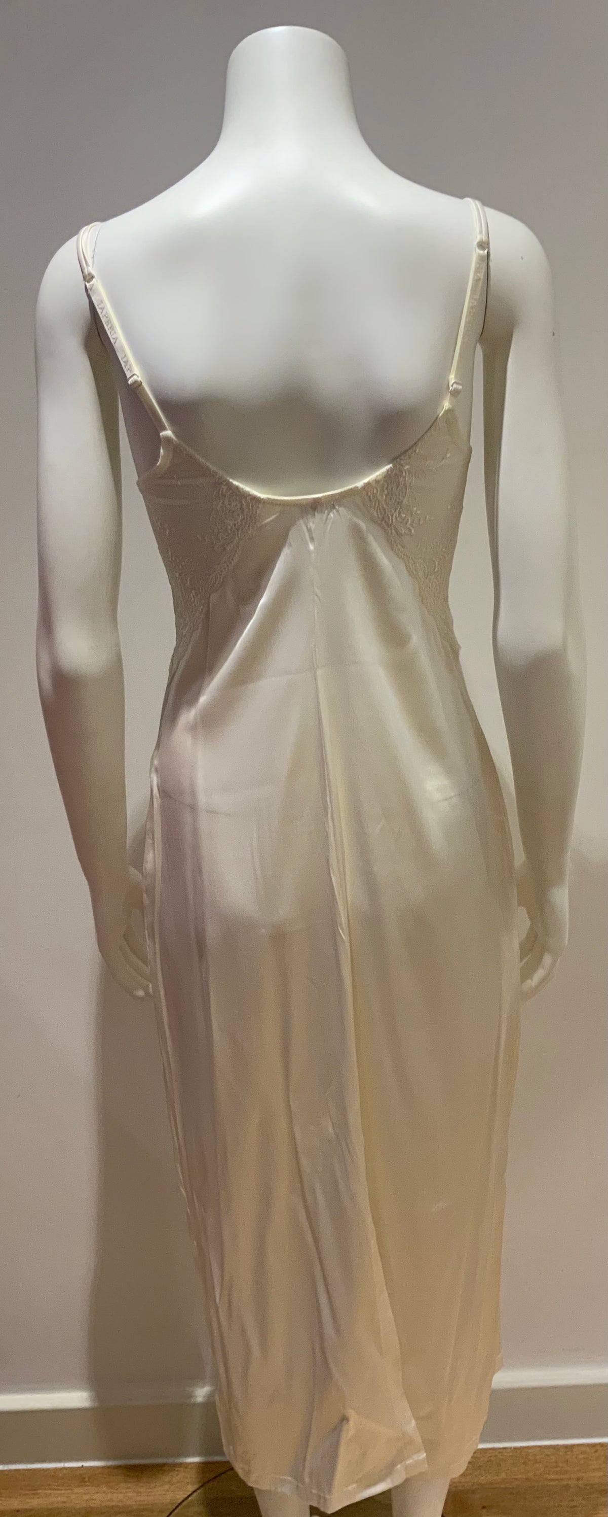 La Perla Women's White Lace Silk Long Nightdress Size IT2 DE 38 FR40 ladies