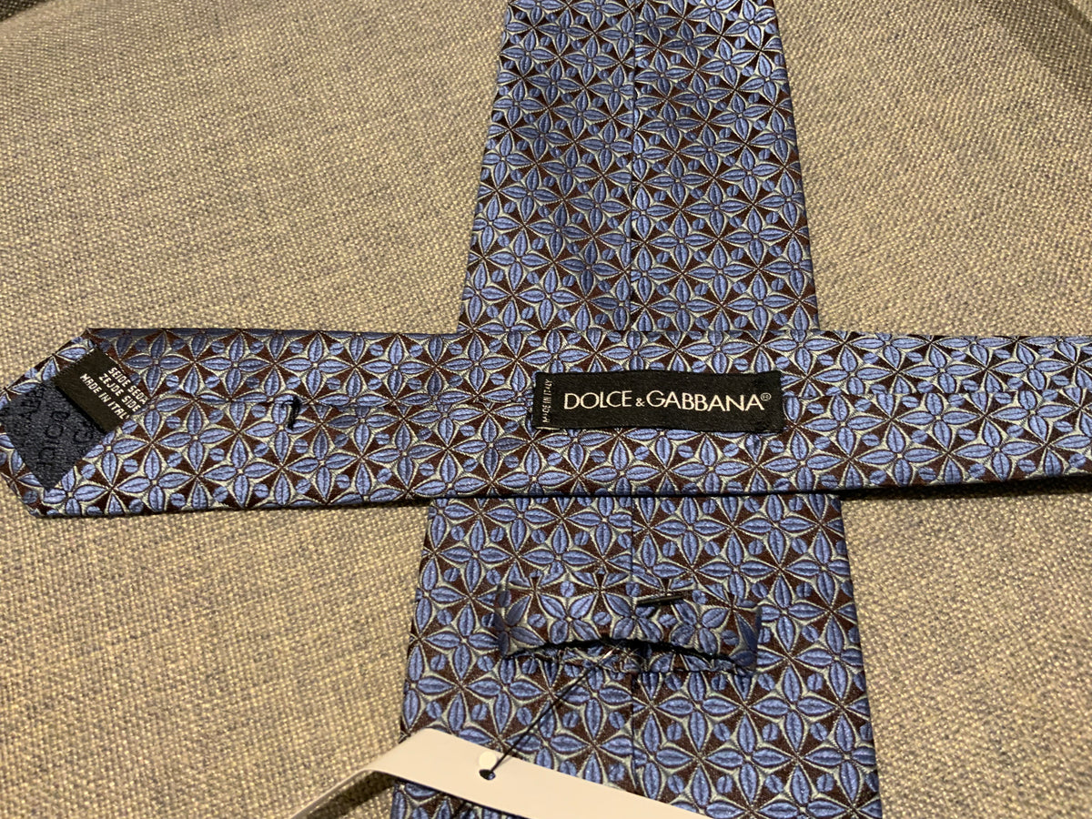 DOLCE & GABBANA Silk Jacquard Flower Mens Tie men