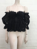Tom Ford Broderie Anglaise Off The Shoulders Top MOST WANTED Size I 40 UK 8 S ladies