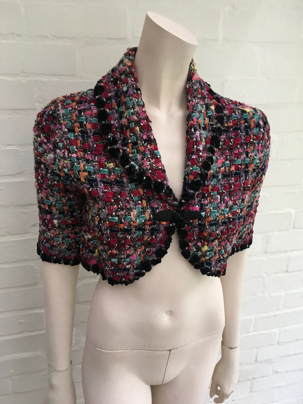CYNTHIA STEFFE Tweed Like Chanel Cropped Coat Jacket Ladies