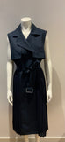 The Garo Pleated Trench Dress Navy Blue MOST WANTED Size S small ladies