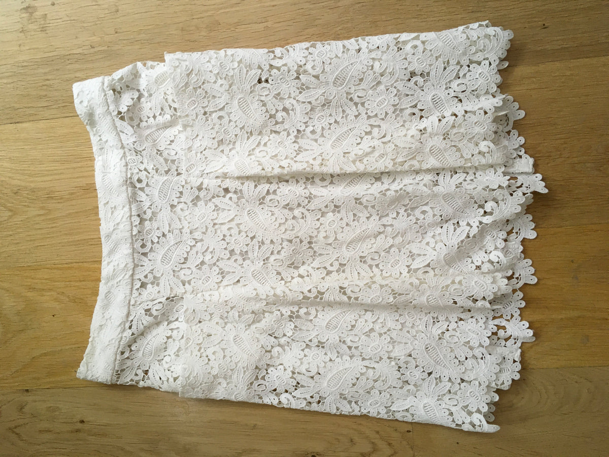 Maje Joelle Cotton-guipure Lace Skirt Size F 38 UK 10 US 6 ladies