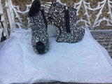 Giuseppe Zanotti Lady Gaga Silver Swarovski Crystal and Spikeembellished Contoured Wedges Shoes 39 1/2 Ladies