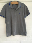 DIOR Piqué Polo Shirt in Grey T-shirt Top Size L Large Men