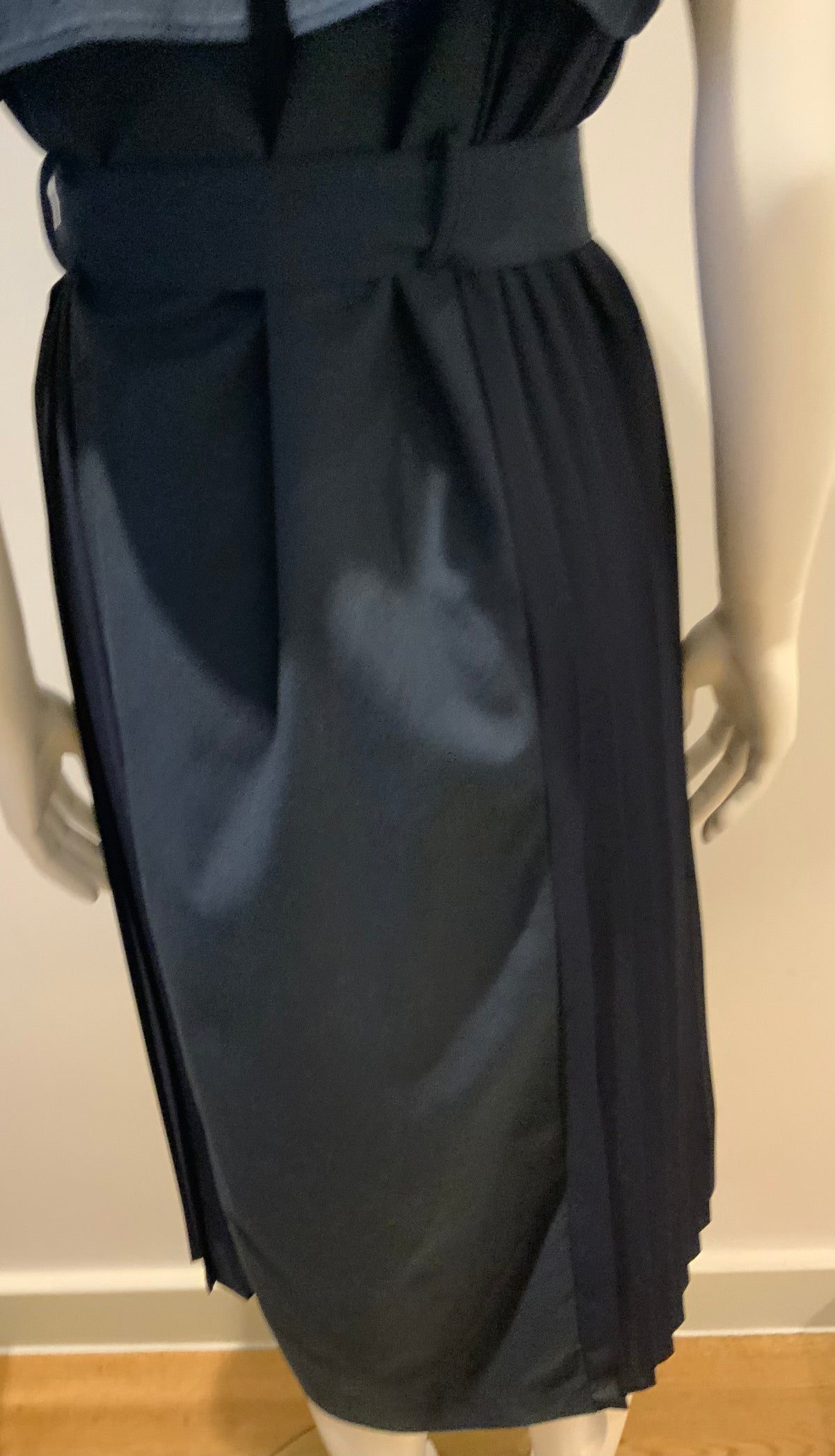 The Garo Pleated Trench Dress Navy Blue MOST WANTED Size S small ladies