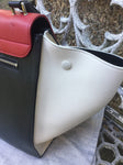 CÉLINE PARIS Smooth Leather Tricolor Medium Trapeze Bag Handbag Ladies