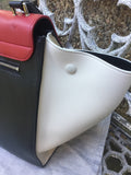 CÉLINE PARIS Smooth Leather Tricolor Medium Trapeze Bag Handbag Ladies