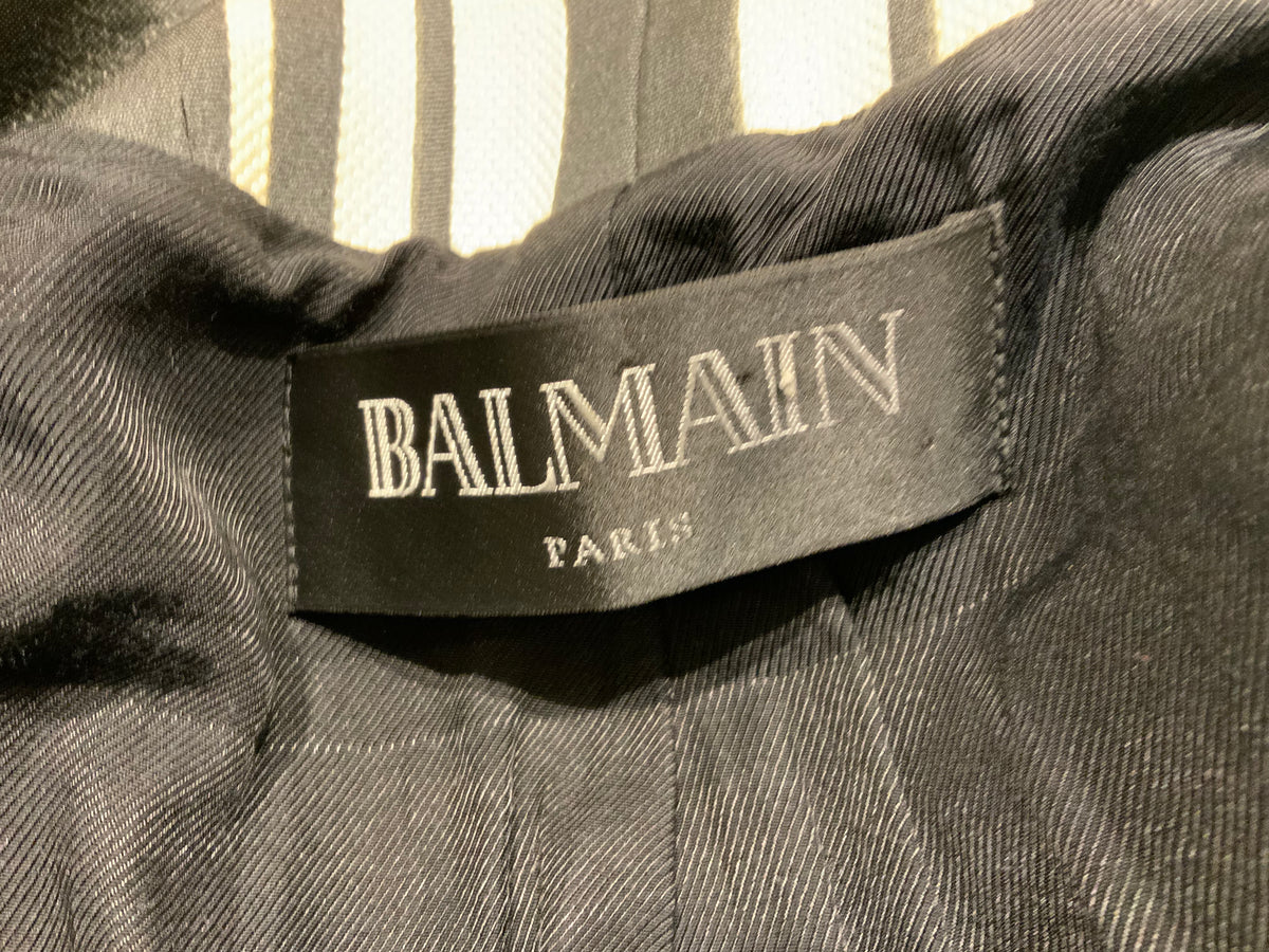 SOLD OUT Balmain double breasted vertical striped blazer jacket F 36 As Kendal ladies