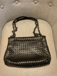Bottega Veneta Black Nappa Leather Intrecciato Large Olimpia Bag Handbag ladies