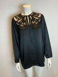 JASMINE DI MILO RUNAWAY SILK LASER CUT BLOUSE SIZE UK 14 US 10 EU 42 ladies