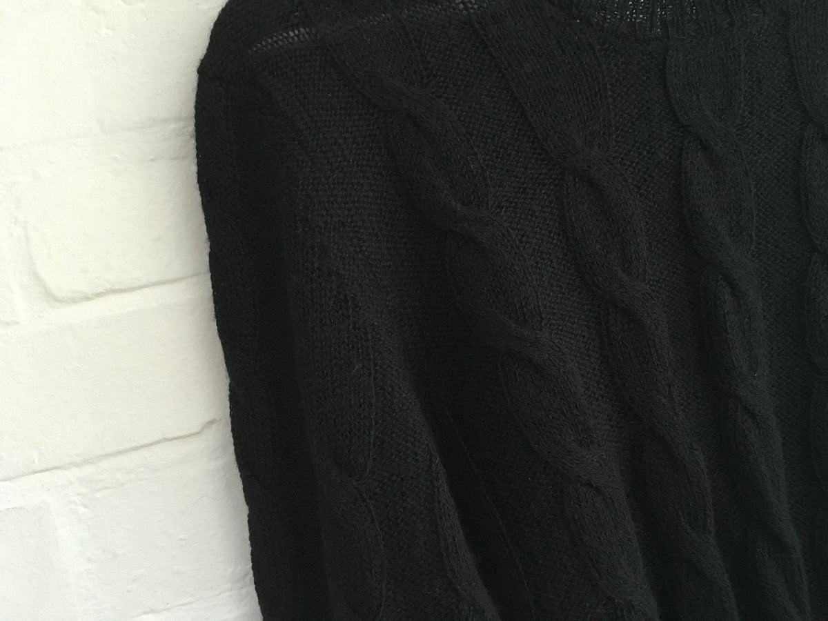 MAISON MARTIN MARGIELA WOOL & ALPACA THIN CABLE KNIT JUMPER SWEATER L LARGE men