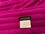 JOSEPH Women’s Long Pure Alpaca Knit Fuchsia Scarf Shawl 240 cm ladies