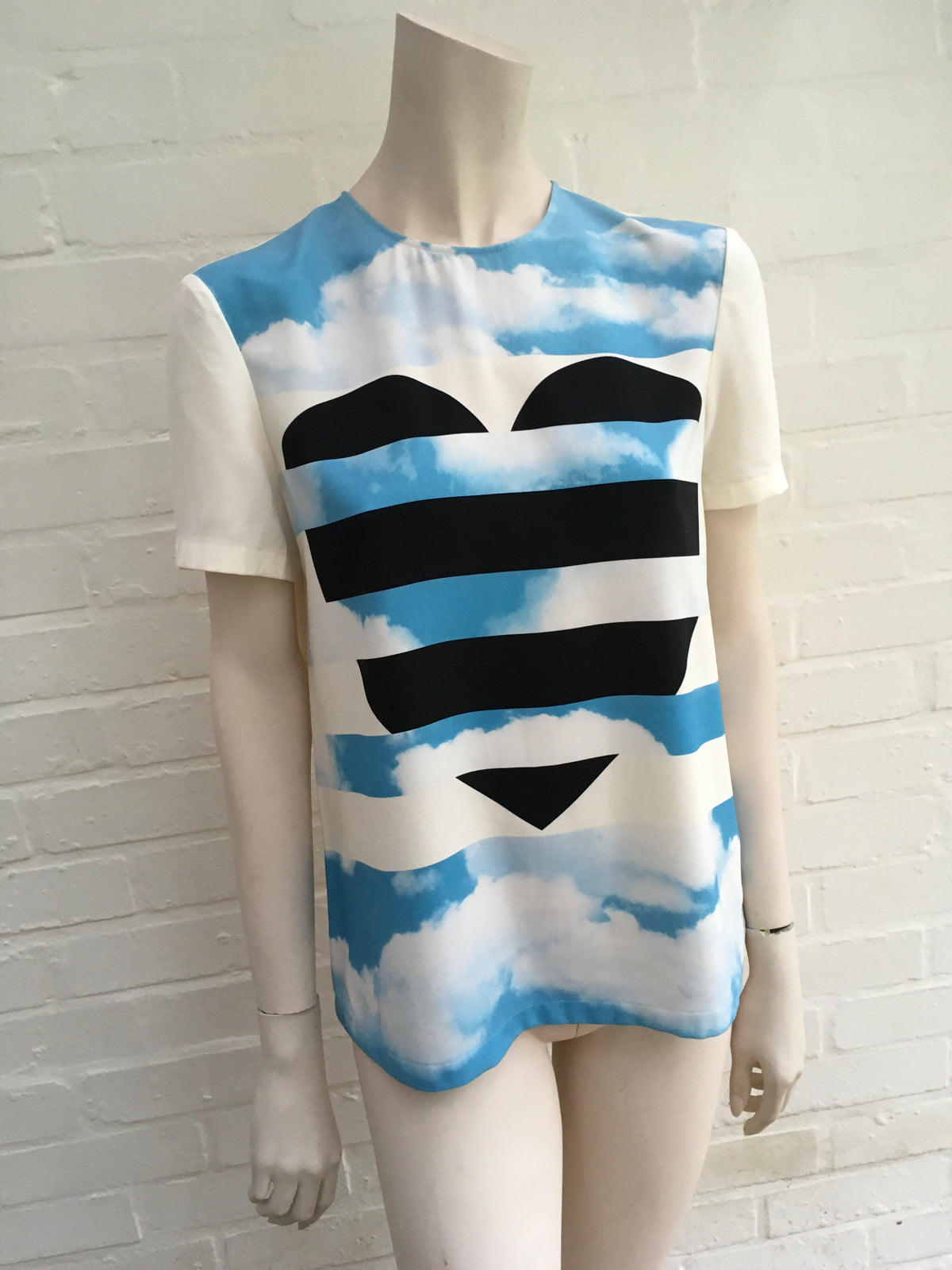 Moschino Clouds Heart Print Top Ladies