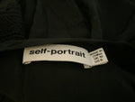 SELF-PORTRAIT 2021 Black 3D Plumetis Maxi Dress SIZE UK 10 US 6 ladies