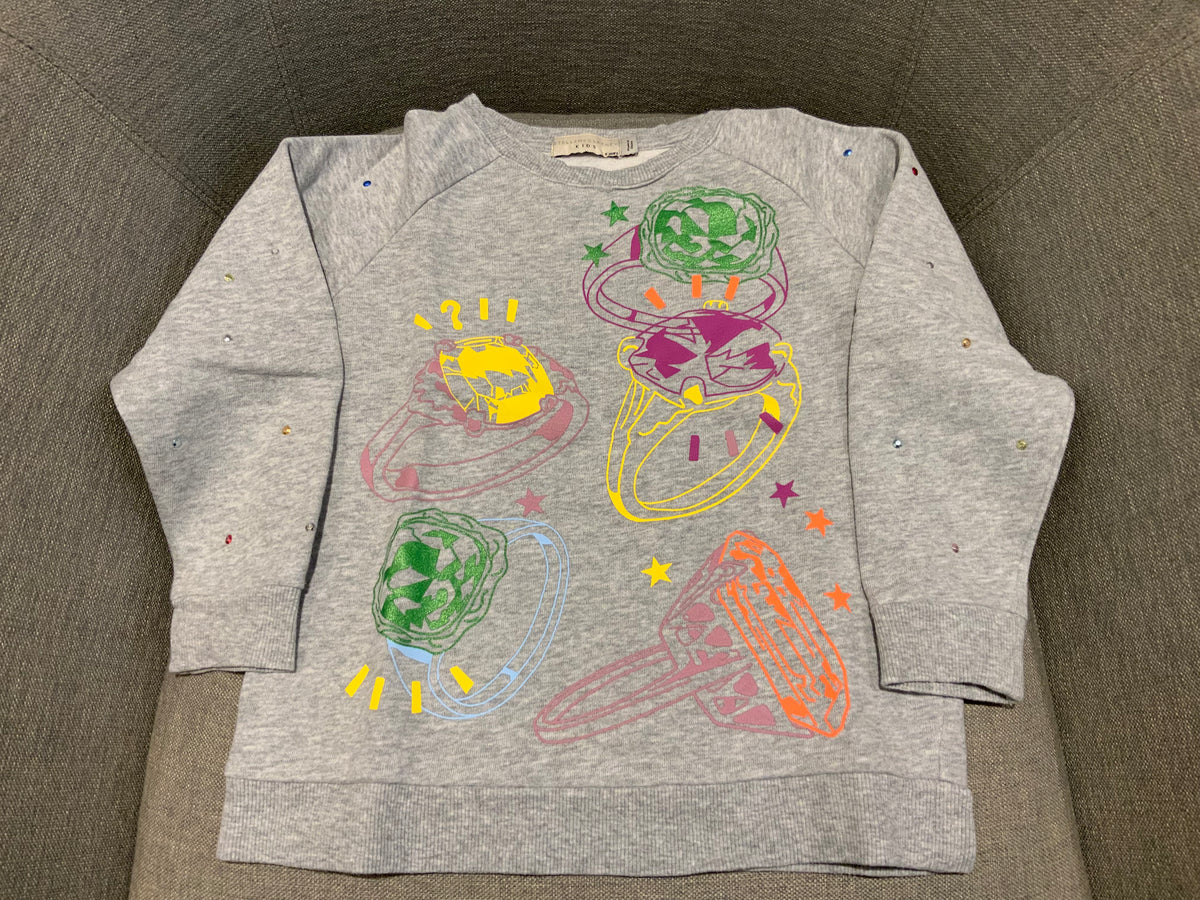 Stella McCartney KIDS GreyRings Sweater Sweatshirt Size 6 years children