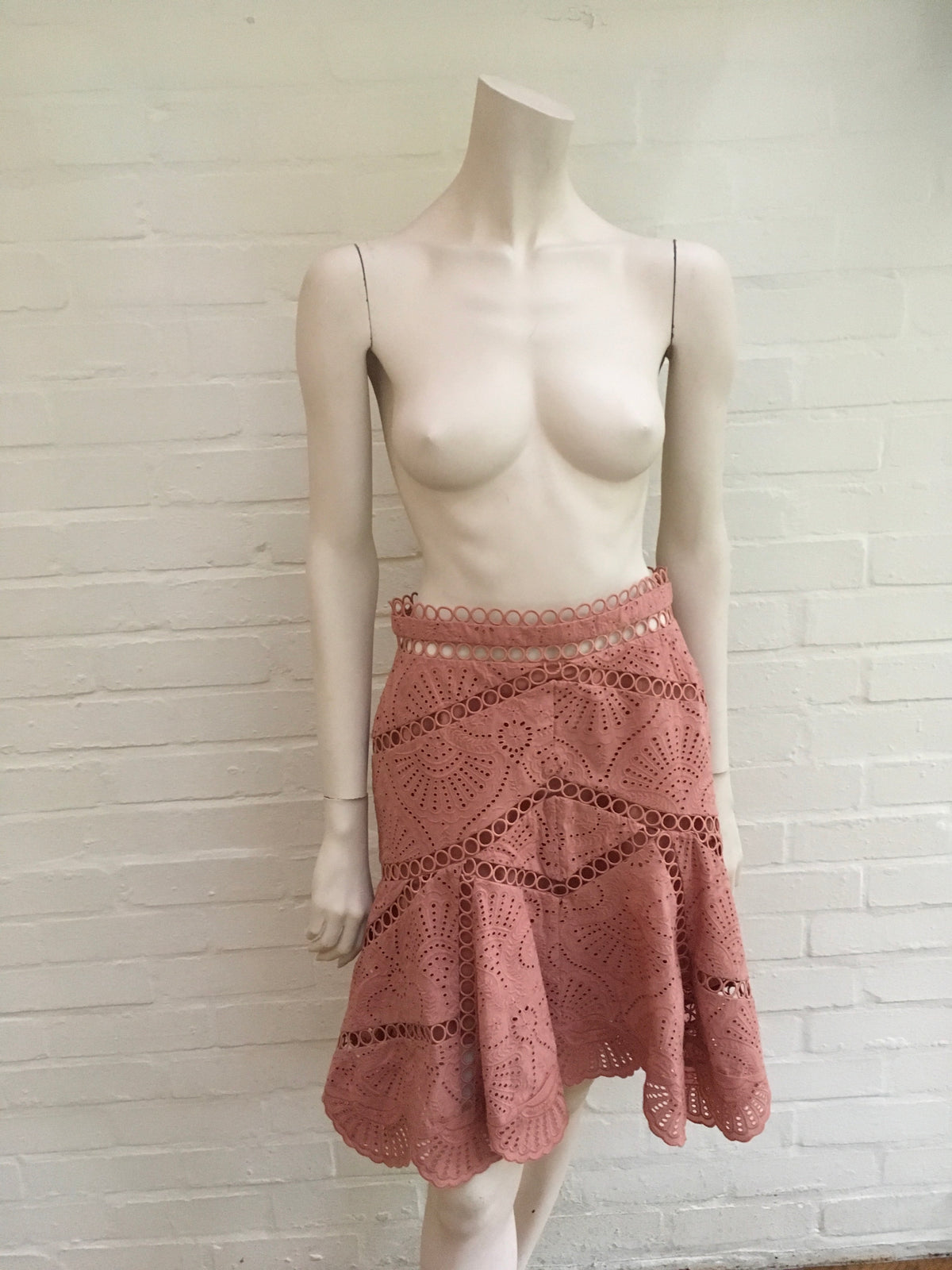 ZIMMERMANN Women's Jasper Fan SKIRT Size AU 2 US 8 UK 12 FR 40 L LARGE Ladies