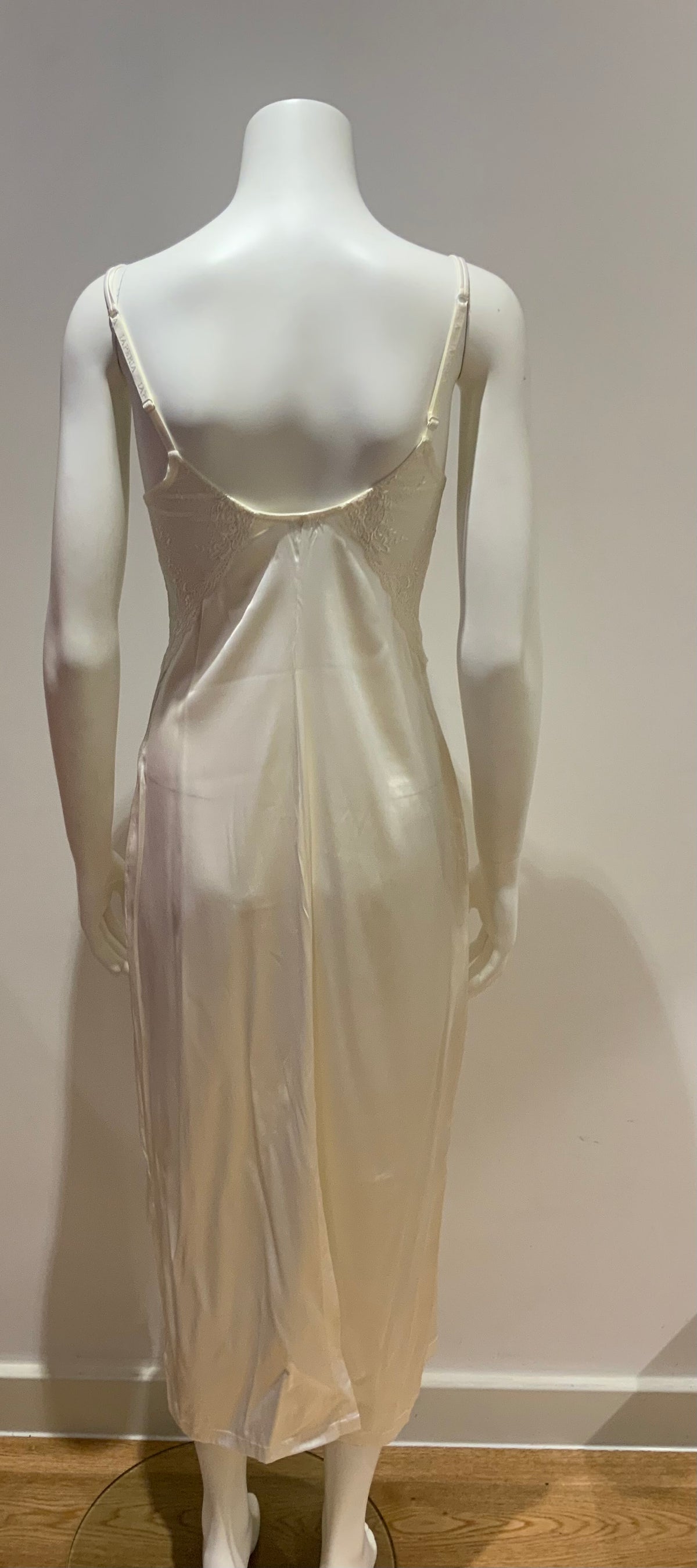 La Perla Women's White Lace Silk Long Nightdress Size IT2 DE 38 FR40 ladies