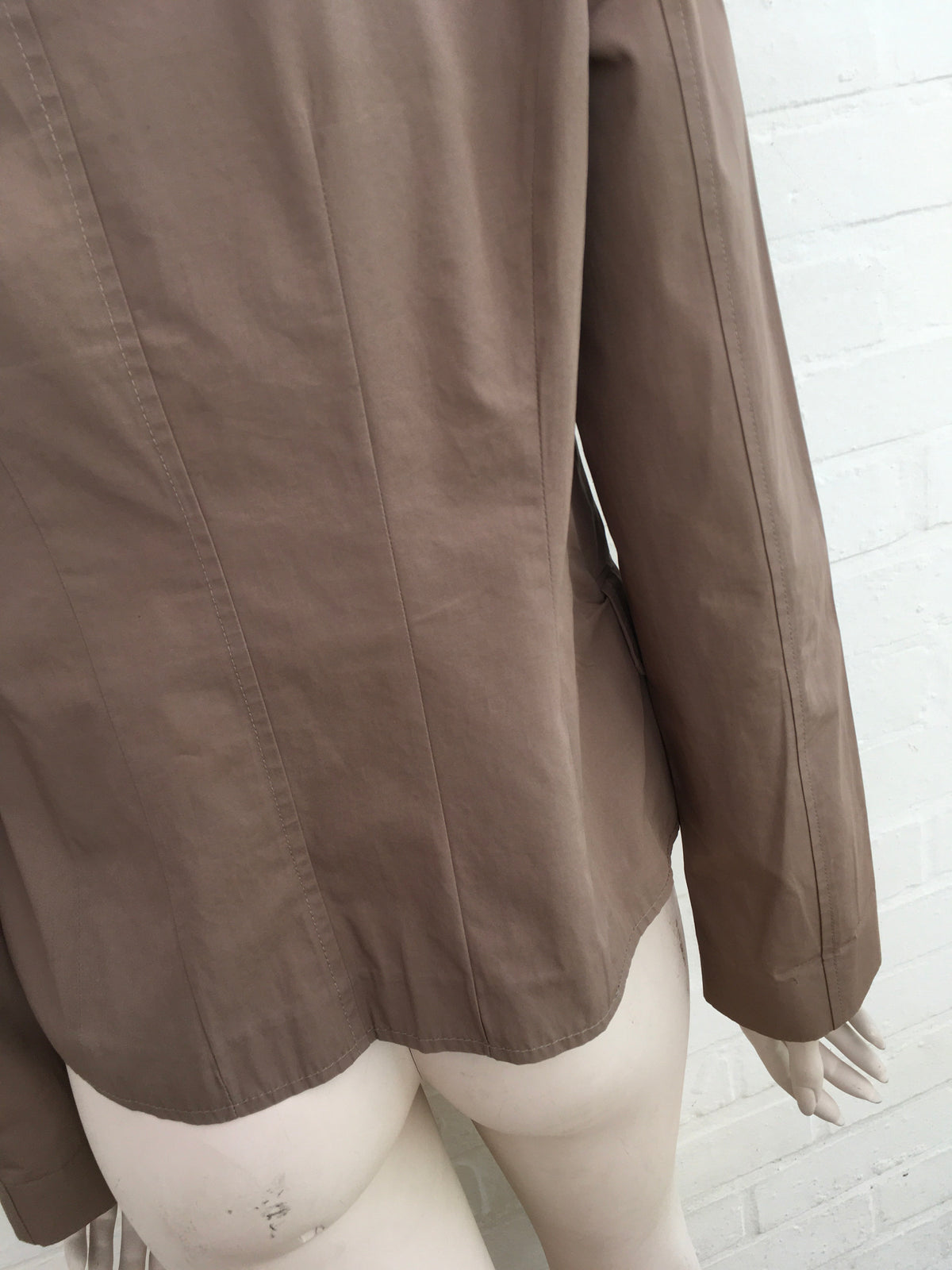 MIU MIU COTTON BEIGE BLAZER JACKET SIZE I 46 ladies