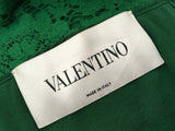 Valentino Green Lace Fitted Dress Bow Detail Dress SO ELEGANT Size XS ladies