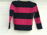 Ralph Lauren Polo cotton stripped cable knit sweater jumper 3 years old Ladies