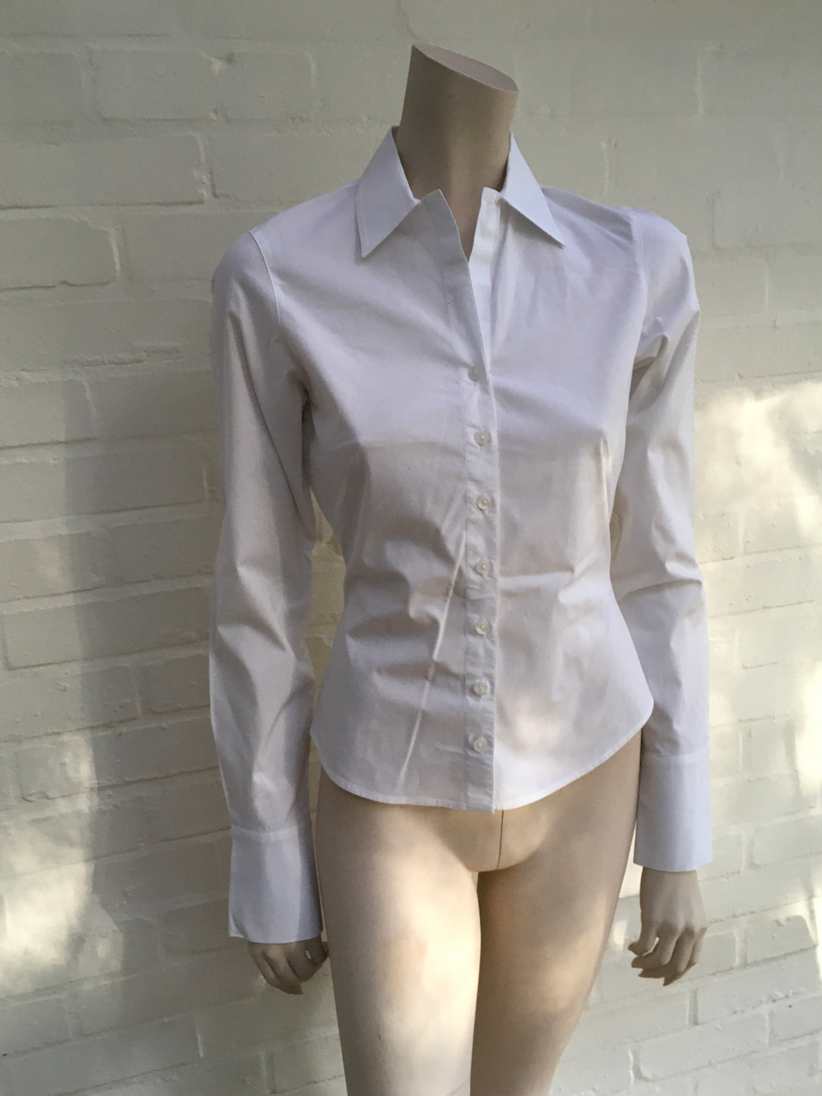 Anne Fontaine NACERA Long Sleeves Collared White Shirt Size F 38 UK 10 US 6 S Ladies