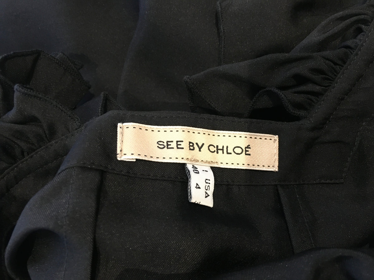 Amazing Rare See by CHLOÉ Celebrities Silk Blend Dress Size I 40 US 4 UK 8 LADIES