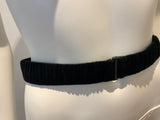 Ralph Lauren Black Skinny Fabric Leather Belt Size S small ladies