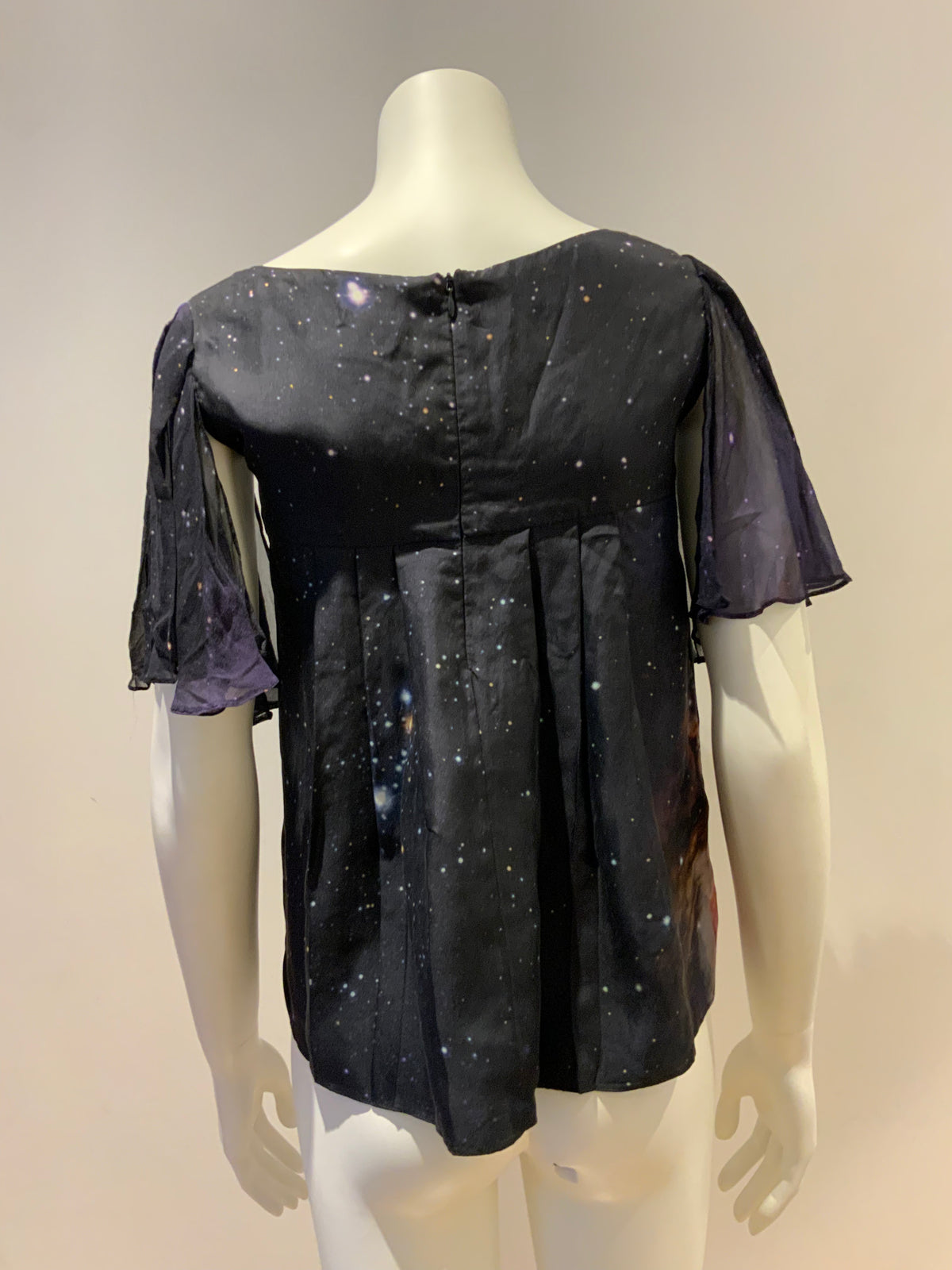 Tina Kalivas Women's Silk Universe Blouse Top Size 8 S small ladies