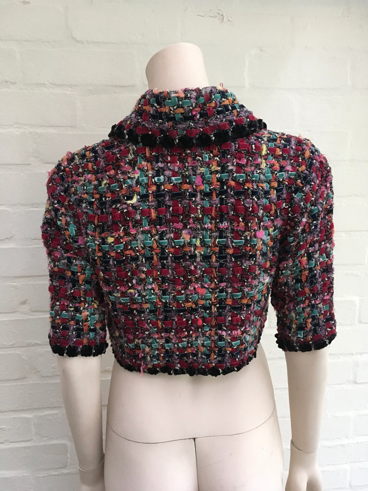 CYNTHIA STEFFE Tweed Like Chanel Cropped Coat Jacket Ladies