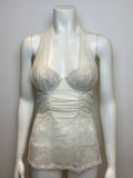 La Perla Women's White Lace Babydoll Size 75B 34B ladies