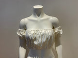 ZARA satin white cropped top Size S small MOST WANTED ladies