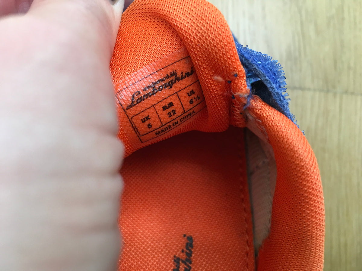 AUTOMOBILI LAMBORGHINI RACE ONE BOYS TRAINERS IN ROYAL BLUE EU 22 UK 5 Children