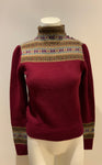 Ralph Lauren Polo Cressida Lambswool Fair Isle Mockneck Jumper Sweater S small ladies