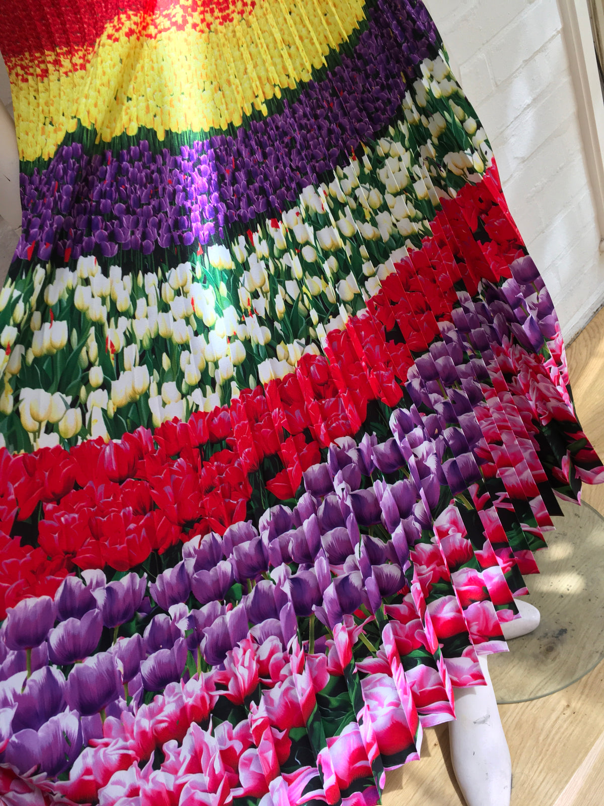 MARY KATRANTZOU Uni Pleated Floral-Print Crepe De Chine Midi Skirt 2019  Ladies
