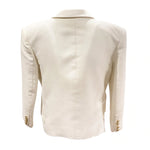 SOLD OUT Balmain double breasted silk satin trim cropped blazer jacket F 40 ladies