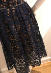 SELF-PORTRAIT Azaelea lace midi navy blue dress Size UK 10 US 6 ladies